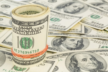 Viele Dollar Geldscheine