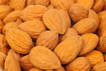 Almonds background