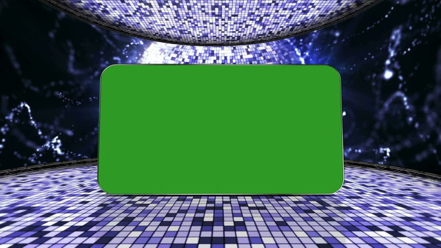 Disco Ball Room and Green Screen, with Alpha Channel - HD1080