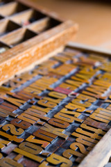 Naklejka premium Vintage printing type