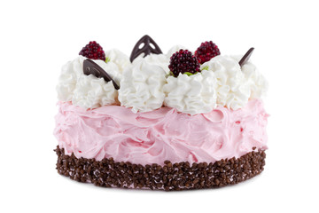 Kuchen mit Himbeeren