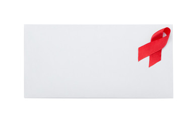 Envelope with red ribbon