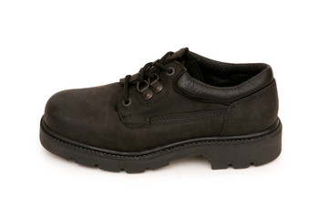 Heavy duty boots isolated on the white background