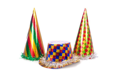 Party hats isolated on the white