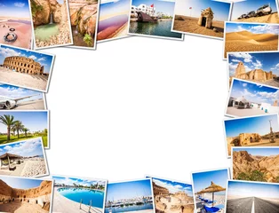 Fototapete Rund Tunesien-Collage. Teile des Landes. © mrks_v