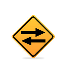 Two way Road sign