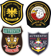 classic royal emblem badge set