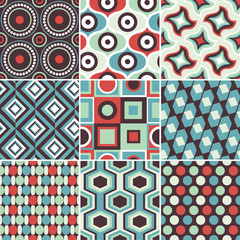 seamless retro geometric pattern