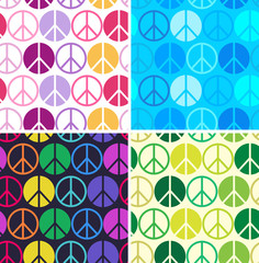 peace symbol seamless pattern