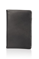 Leather wallet isolated on the white