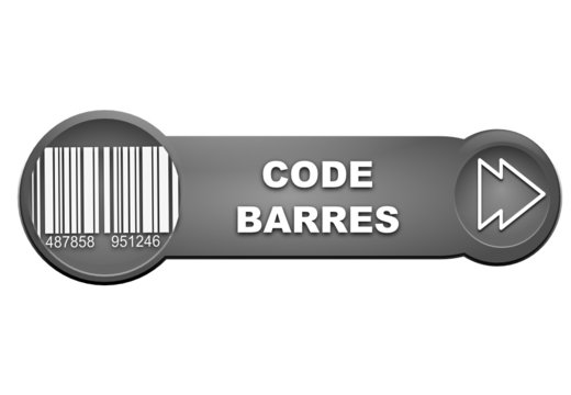 code-barres sur bouton gris