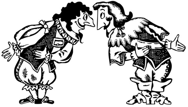 Musketeers saying  welcome to each other
