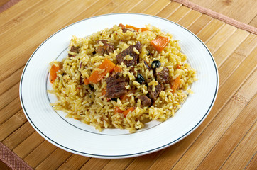 Traditional oriental pilaf