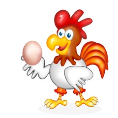 gallo con uovo