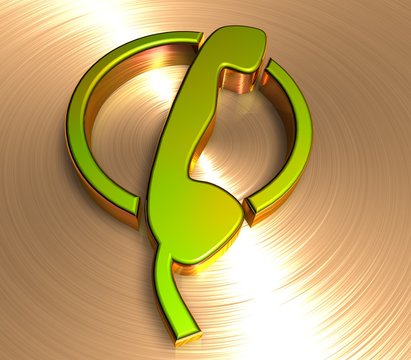 3D Goldzeichen II - Telefon