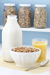 Delicious healthy cereal breakfast