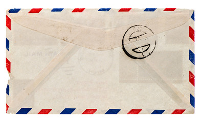 vintage airmail envelope. retro post letter