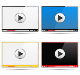 Four different video player templates