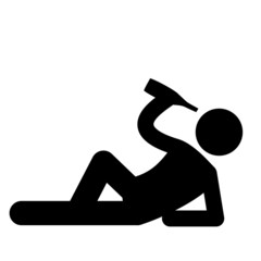 Piktogramm Betrunkene Person Silhouette Vektor Icon Button