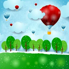  Fantasielandschap met ballonnen © Luisa Venturoli