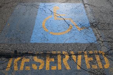 Cracks in pavement handicapped parking failing infrastructure