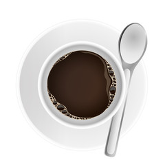Cup Of Coffee. Vector Illustration.
