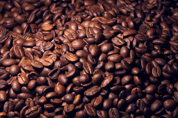 Coffee beans closeup