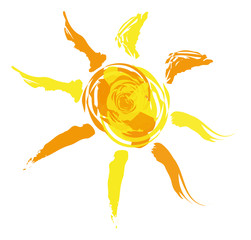 Sole estivo divertente e caldo