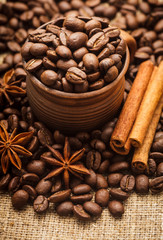 coffee beans in cup
