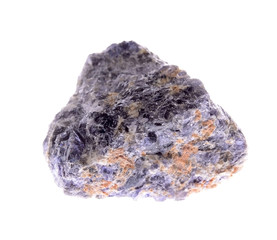 mineral cordierite isolated on a white background