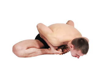Naklejka premium yoga in position