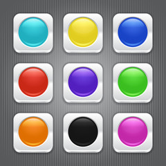 Set of color apps icons.