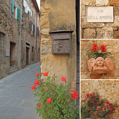 romantic italian street collage