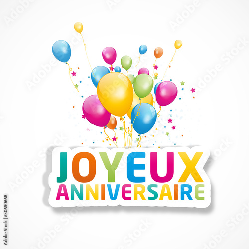 Joyeux Anniversaire Wall Mural Wallpaper Murals Wallsheaven M Studio