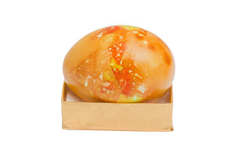 Golden marble egg isolated