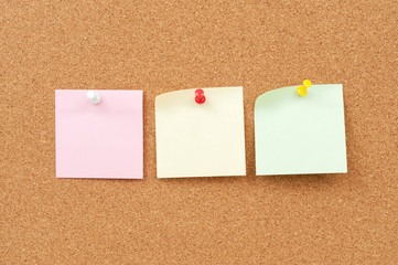 Thumbtack and note paper group