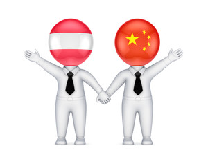 Austrian-Chinese cooperation concept.