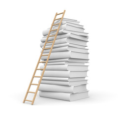 Book stack with stair