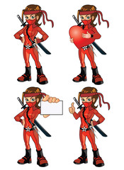 Sexy Red Ninja © toonandlogo