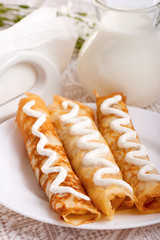Rolled pancakes