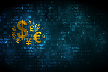 Finance concept: Finance Symbol on digital background