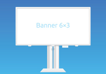 Vector outdoor advertising structure for banner