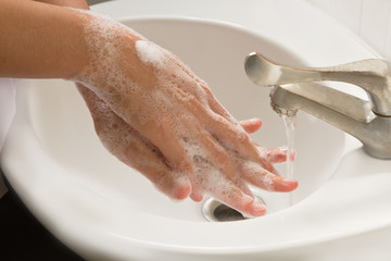 Handwashing with soap