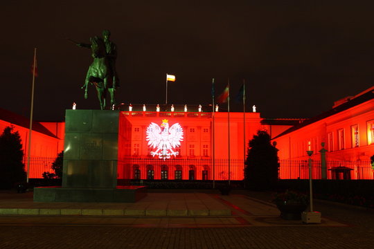 Fototapeta Palazzo del presidente a Varsavia