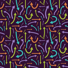Seamless multicolored arrows pattern