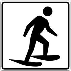 Schild weiß - Schneeschuh wandern