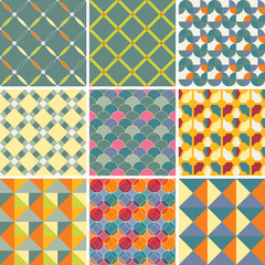 Set of decorative seamless patterns