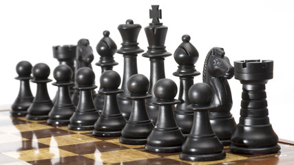 Chessmen on his Board
