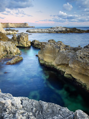 Seascape during sundown.