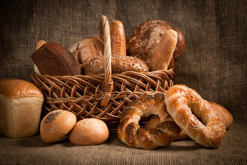 healthy  meal with bread , cereals